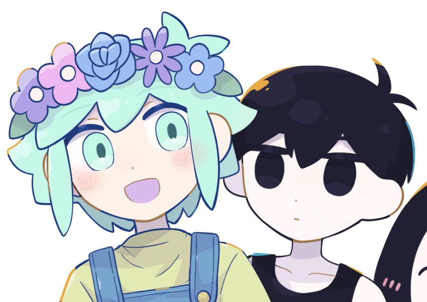 omori, basil, and something (omori) drawn by sr_ld_fr