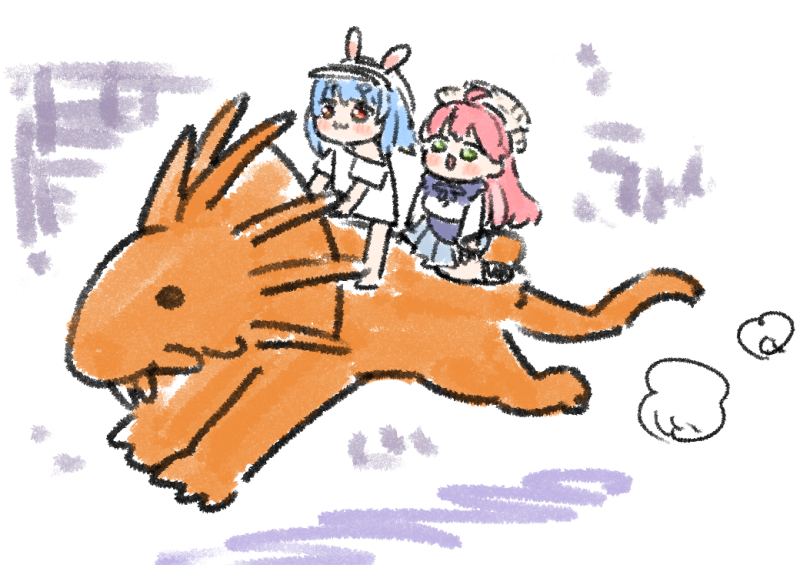 usada pekora and sakura miko (hololive and 1 more) drawn by toriani3