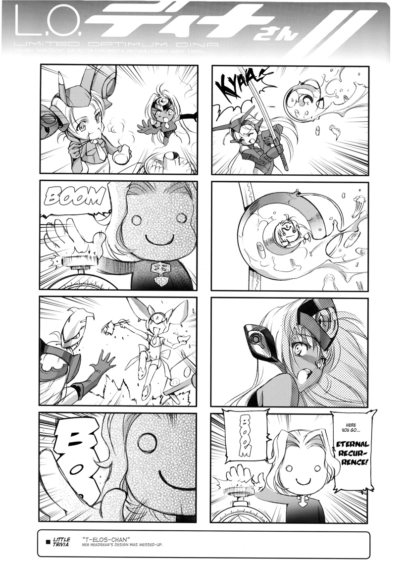 kos-mos, t-elos, and wilhelm (xenosaga and 1 more) drawn by choco_(chocolate_shop)