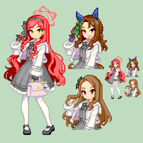 minase iori, king halo, and takane (blue archive and 2 more) drawn by keykey117117