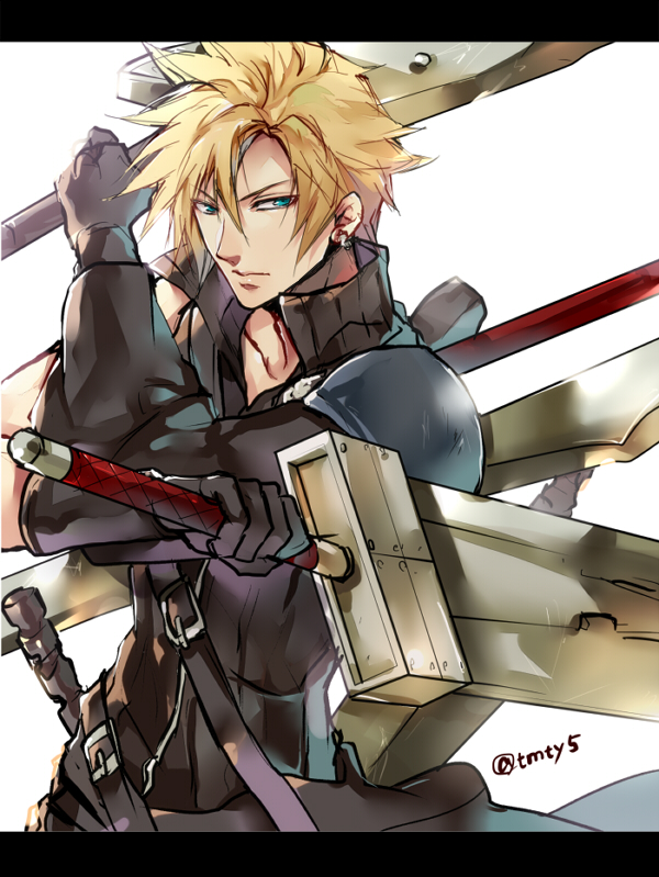 cloud strife (final fantasy and 2 more) drawn by tama_(tmfy5)