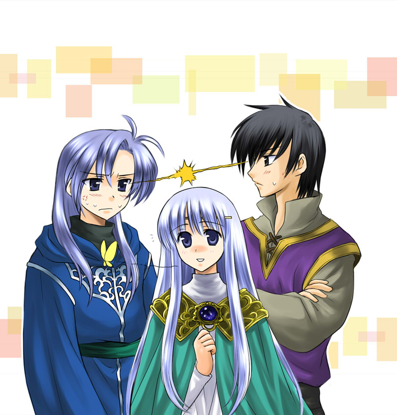 julia, scathach, and arthur (fire emblem and 1 more) drawn by bo_(774berry)