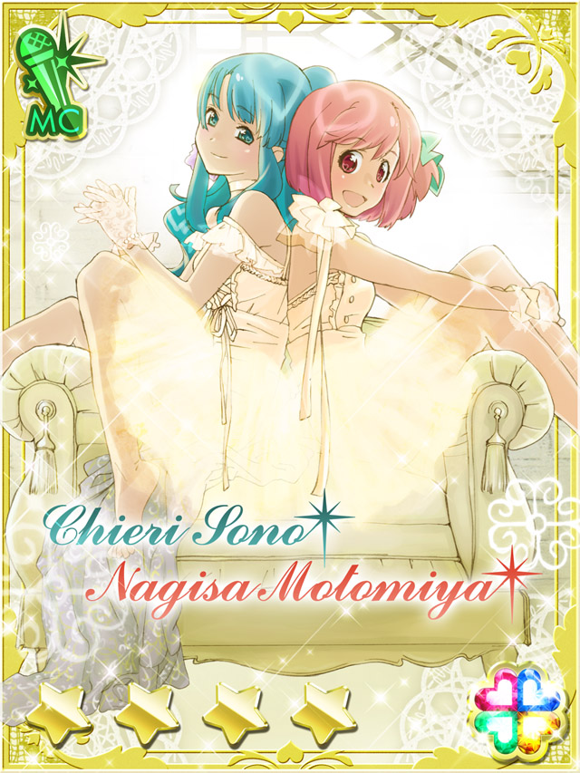 sono chieri and motomiya nagisa (akb0048) drawn by ebata_risa