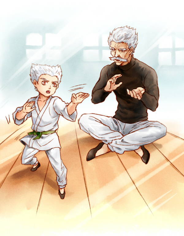 garou and bang (one-punch man) drawn by changye