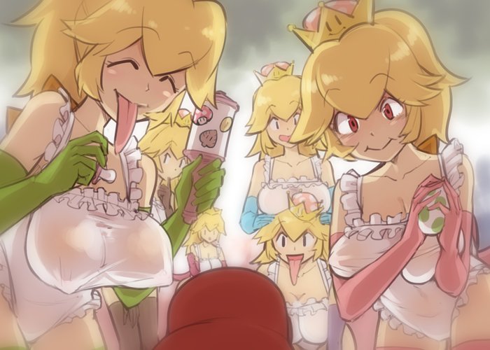 mario, baby mario, and princess yoshi (mario and 1 more) drawn by urin