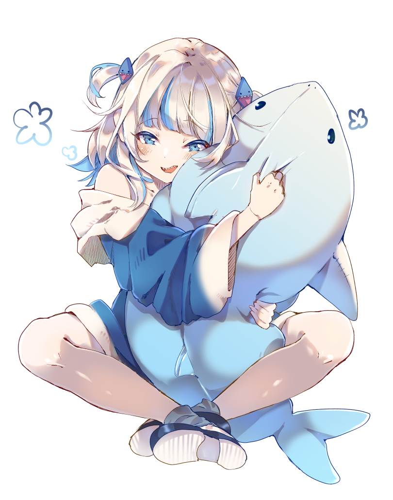 gawr gura (hololive and 1 more) drawn by yagi_(yagiumaaai)