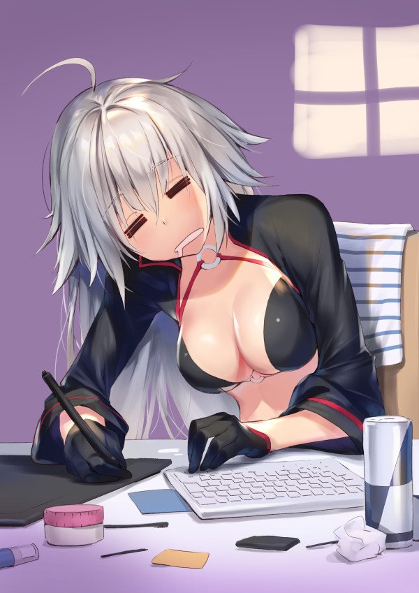 jeanne d'arc alter (fate and 1 more) drawn by hmk84