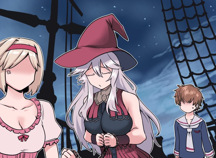 djeeta, li syaoran, and magisa (granblue fantasy and 2 more) drawn by toritora