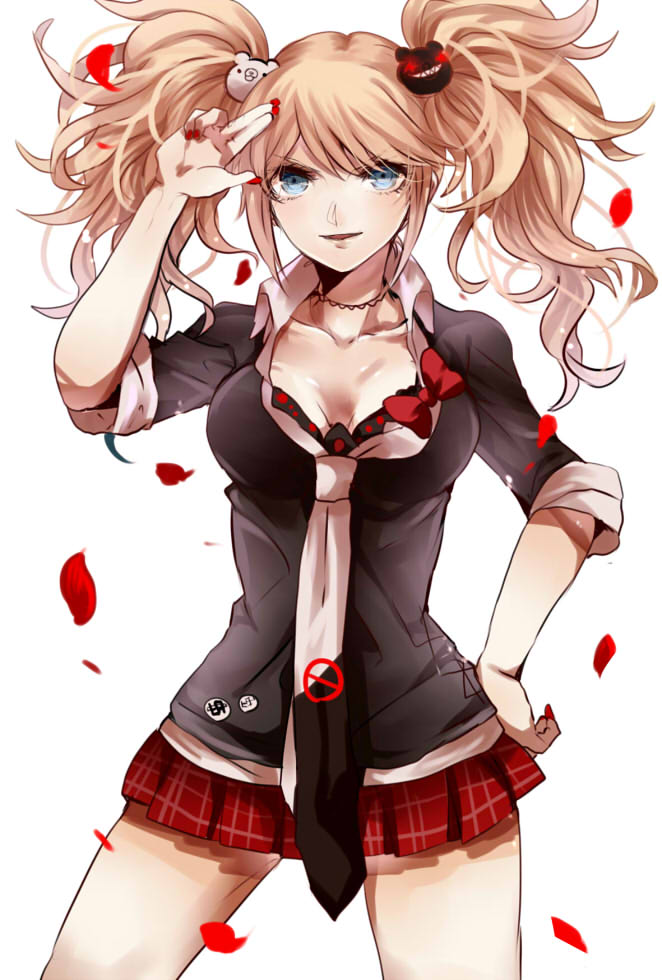 enoshima junko (danganronpa and 1 more) drawn by kurozatou_owata