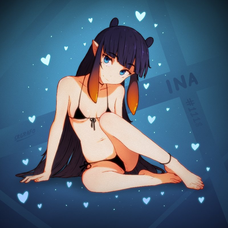 ninomae ina'nis (hololive and 1 more) drawn by srgrafo