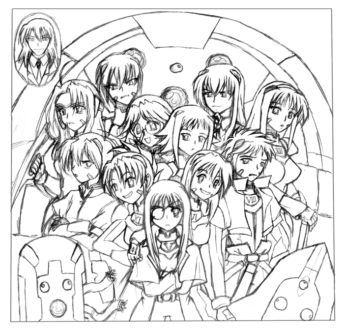 cinque, nove, wendi, dieci, uno, and 8 more (lyrical nanoha and 1 more)