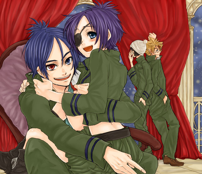 chrome dokuro, rokudou mukuro, kakimoto chikusa, and joushima ken (katekyo hitman reborn!)