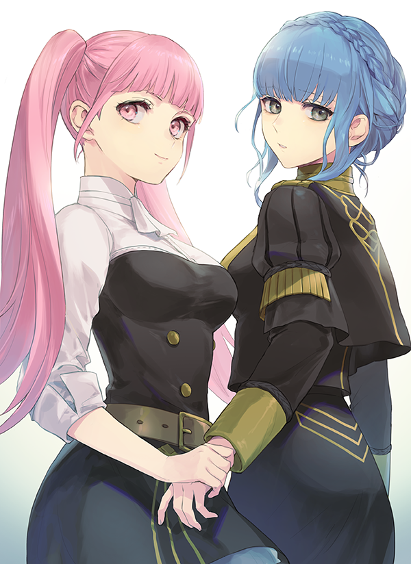 hilda valentine goneril and marianne von edmund (fire emblem and 1 more) drawn by isa_(peien516)