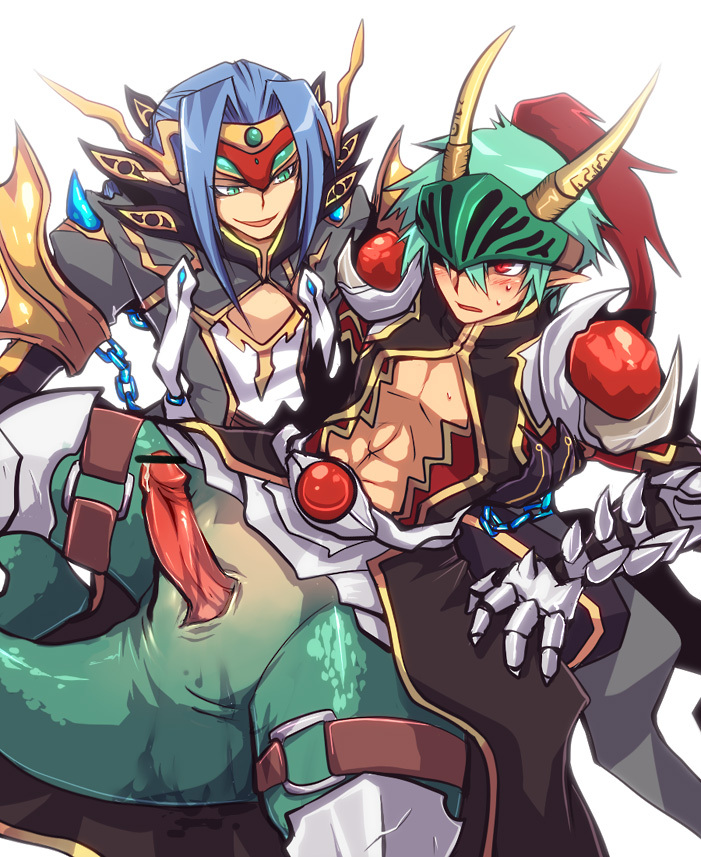 warlock and rune knight (ragnarok online) drawn by emon-yu