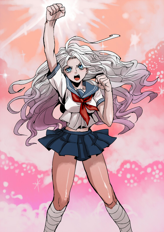 ogami sakura (danganronpa and 1 more) drawn by illa