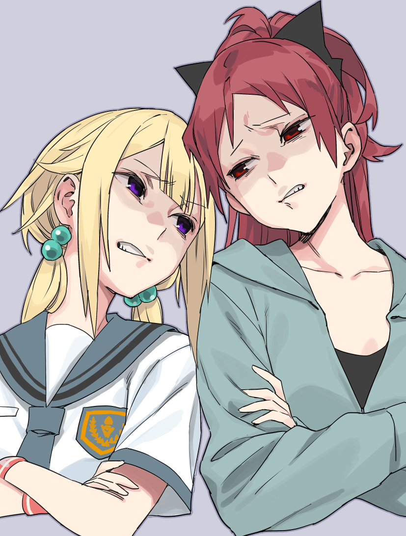 sakura kyoko and mitsuki felicia (mahou shoujo madoka magica and 1 more) drawn by takuan_(takuanlunch)