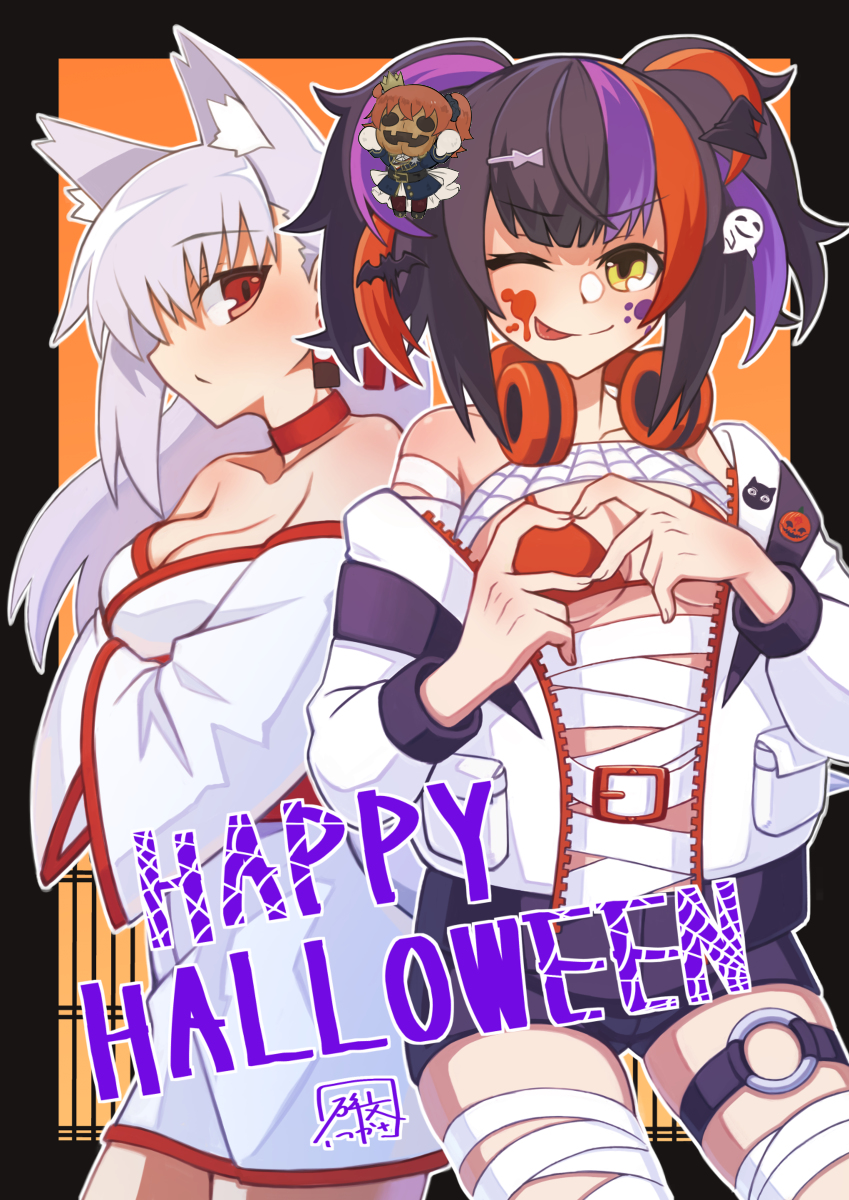 fujimaru ritsuka, kama, and sei shounagon (fate and 1 more) drawn by hibun_tsukasa