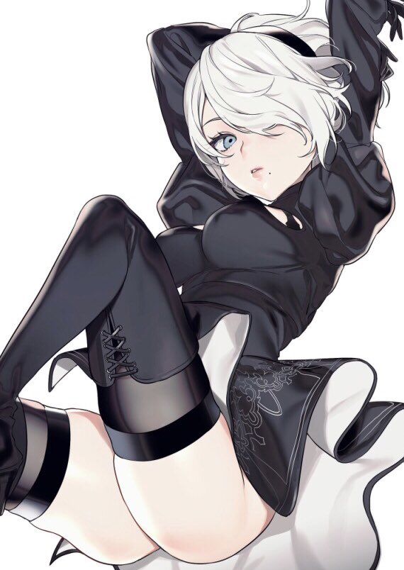 2b (nier and 1 more) drawn by mameojitan