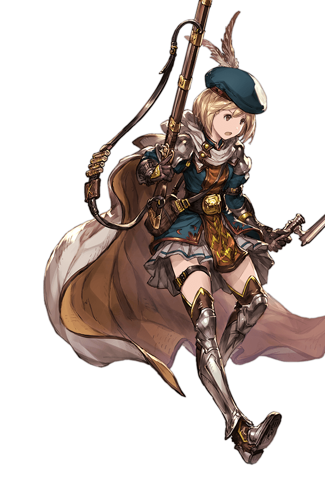 djeeta and hawkeye (granblue fantasy) drawn by minaba_hideo