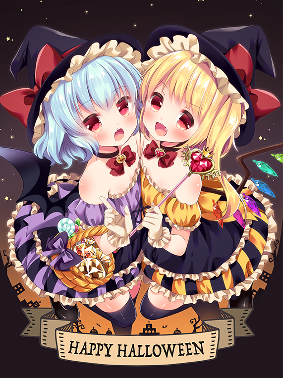 remilia scarlet and flandre scarlet (touhou) drawn by irori