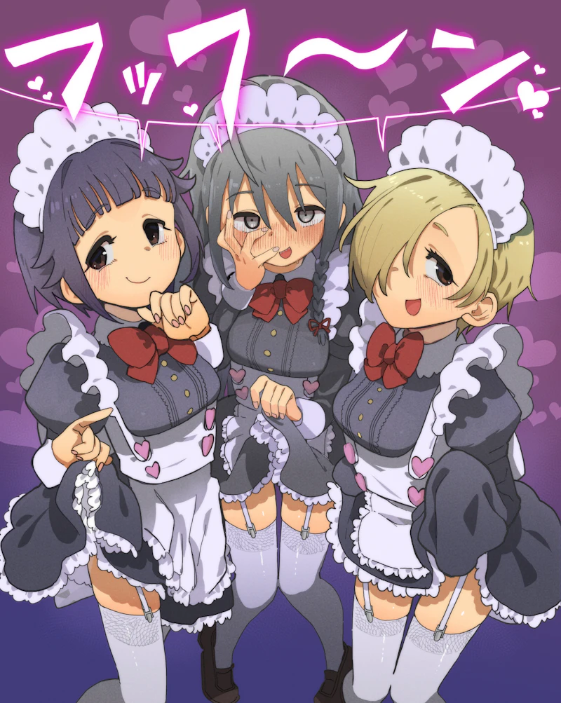 shirasaka koume, koshimizu sachiko, hoshi syoko, and ding (idolmaster and 1 more) drawn by niku-name