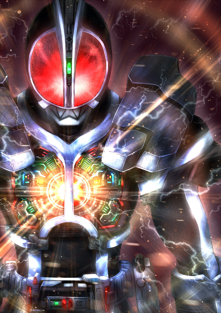 kamen rider faiz (kamen rider and 1 more) drawn by irisu_haniwa