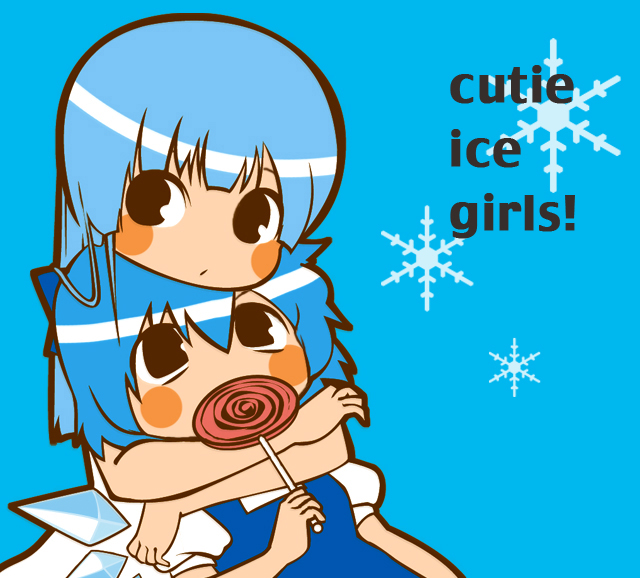 cirno and kula diamond (touhou and 2 more) drawn by kadotarou