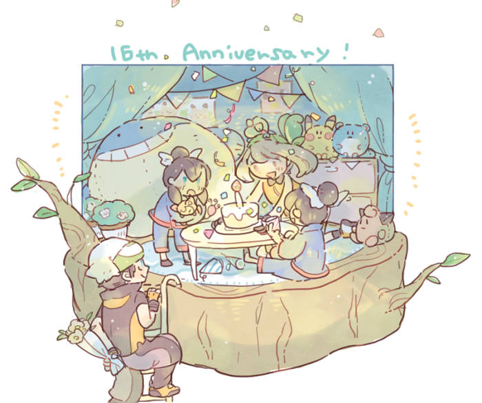 pikachu, may, brendan, clefairy, marill, and 4 more (pokemon and 2 more) drawn by katiko
