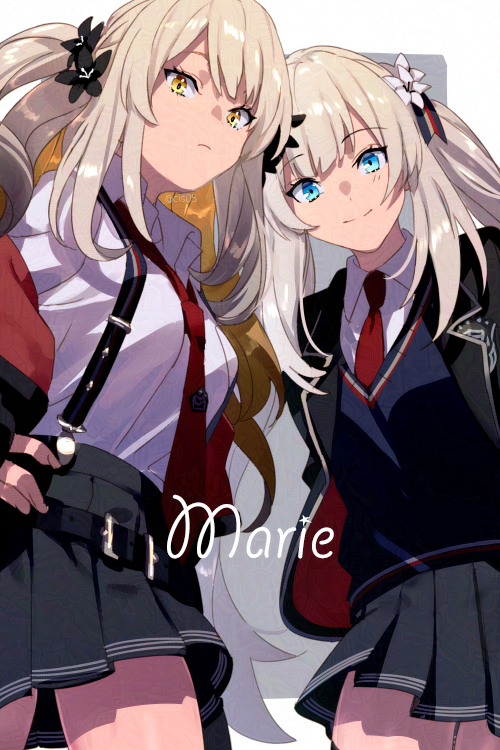marie antoinette and marie antoinette alter (fate and 1 more) drawn by echo_(circa)