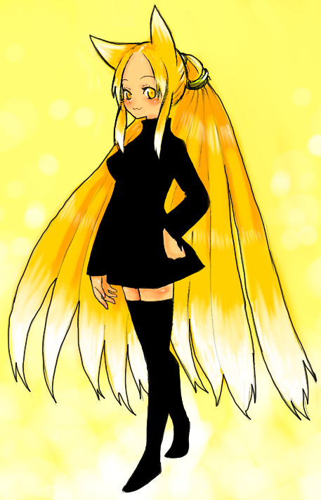 nine-tails-san (original) drawn by han_(jackpot)