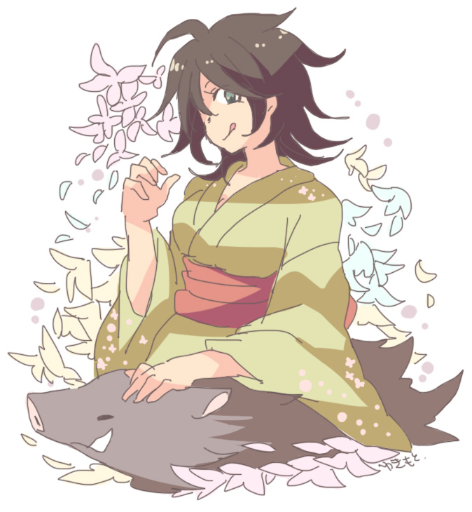 owari akane (danganronpa and 1 more) drawn by mikan_tabetai