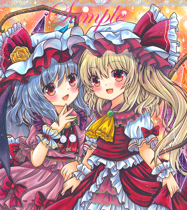 remilia scarlet and flandre scarlet (touhou) drawn by rui_(sugar3)
