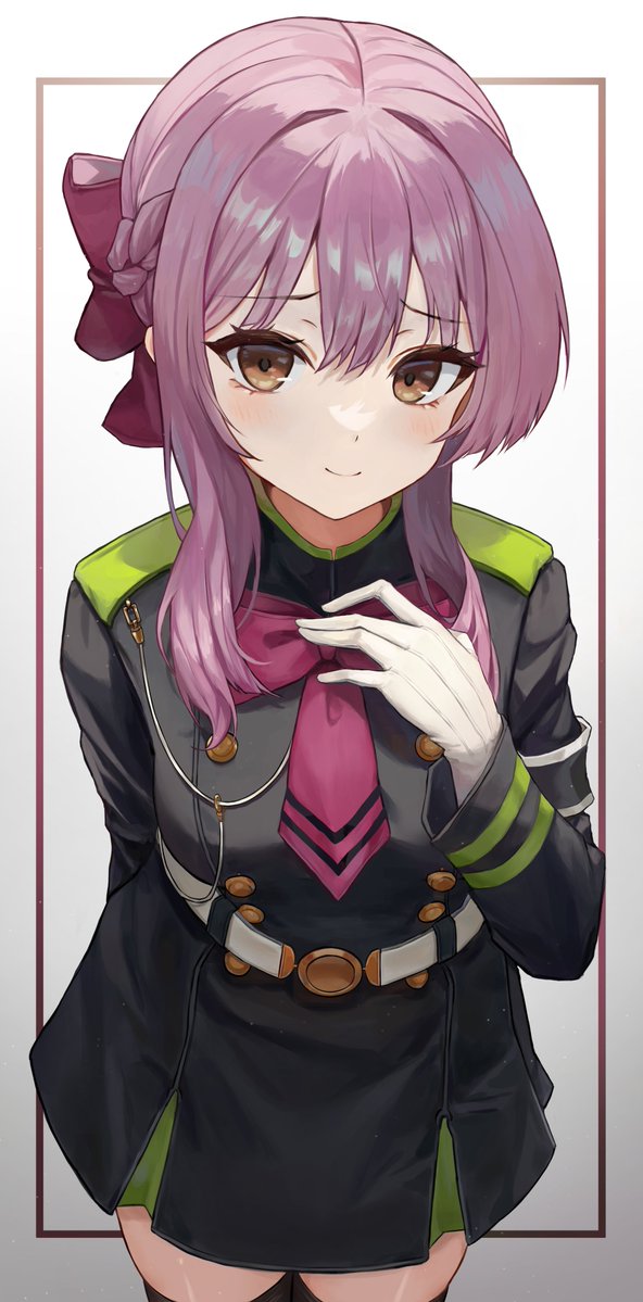 hiiragi shinoa (owari no seraph) drawn by mrr_05