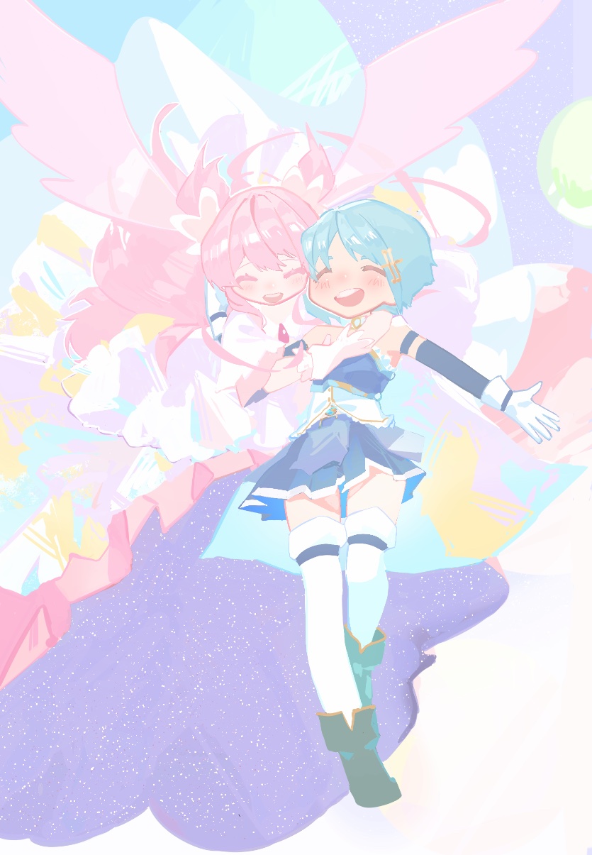 kaname madoka, miki sayaka, and ultimate madoka (mahou shoujo madoka magica and 1 more) drawn by moettimae