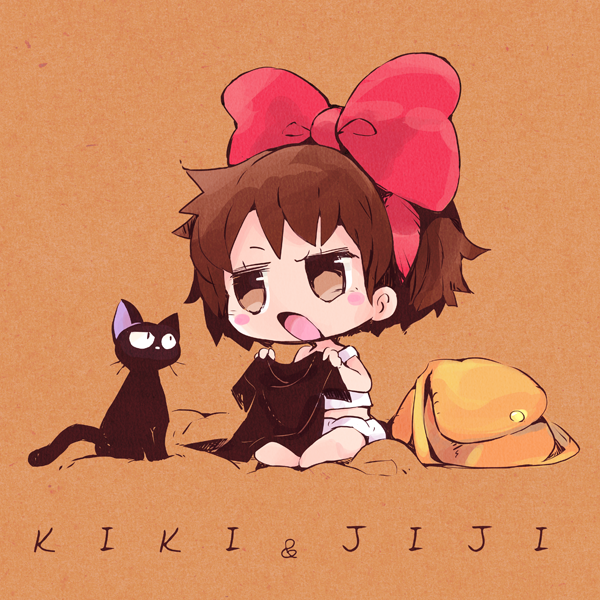 kiki and jiji (majo no takkyuubin) drawn by usoneko