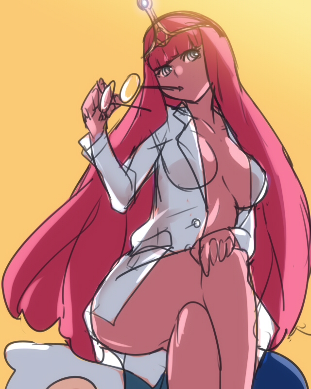 princess bonnibel bubblegum and finn the human (adventure time) drawn by ban!_(bansankan)