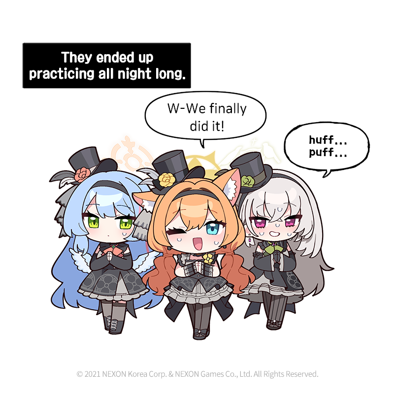 mari, sakurako, and mine (blue archive) drawn by donmin_h