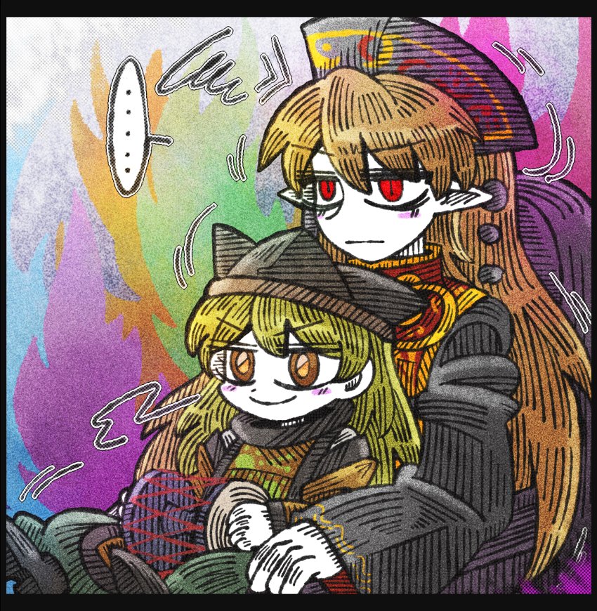 junko and matara okina (touhou) drawn by suenari_(peace)