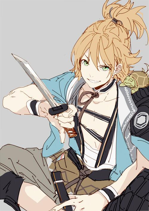 urashima kotetsu and kamekichi (touken ranbu) drawn by nineo