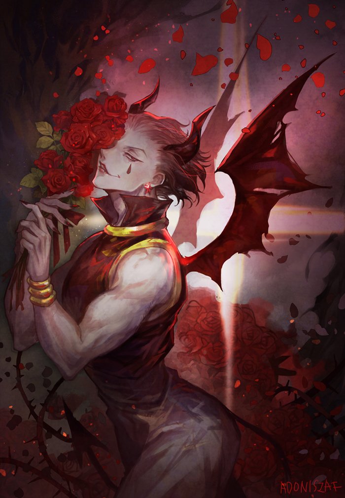 hisoka morow (hunter x hunter) drawn by adoniszaf