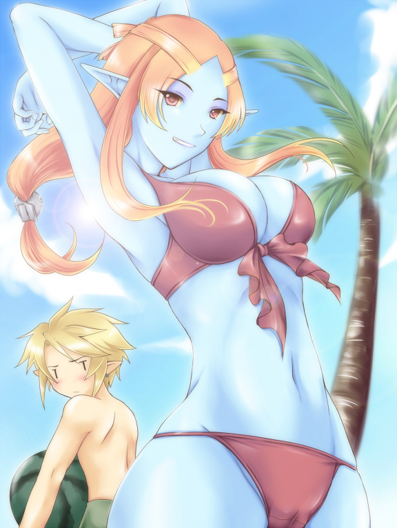 link and midna (the legend of zelda and 1 more) drawn by microspace