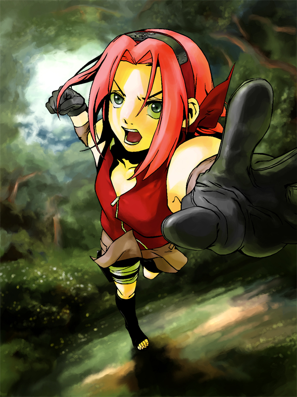 haruno sakura (naruto and 1 more) drawn by @_(shuriken_fighter)