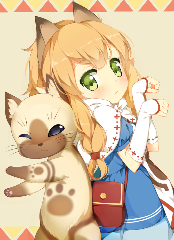meowstress (monster hunter and 1 more) drawn by kikistark
