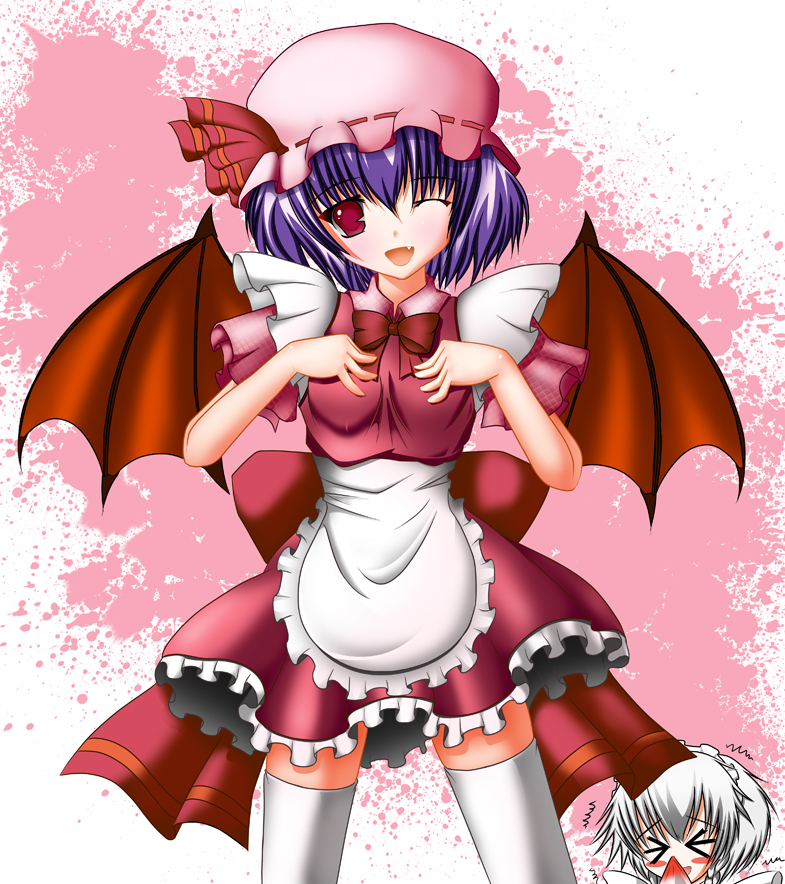 remilia scarlet and izayoi sakuya (touhou) drawn by rushima