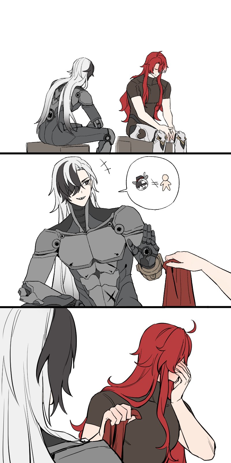 boothill and argenti (honkai and 1 more) drawn by wawahj0907_tt