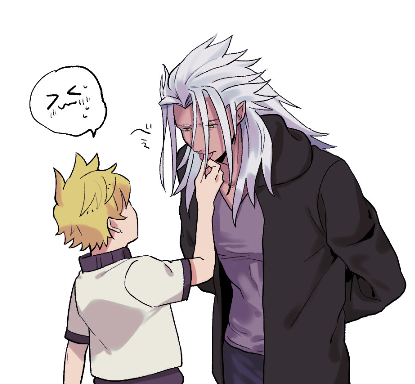 roxas and xemnas (kingdom hearts and 1 more) drawn by arinta