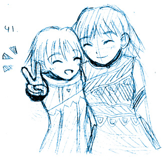natsume and a-20 (.hack// and 1 more) drawn by yuura_shiu