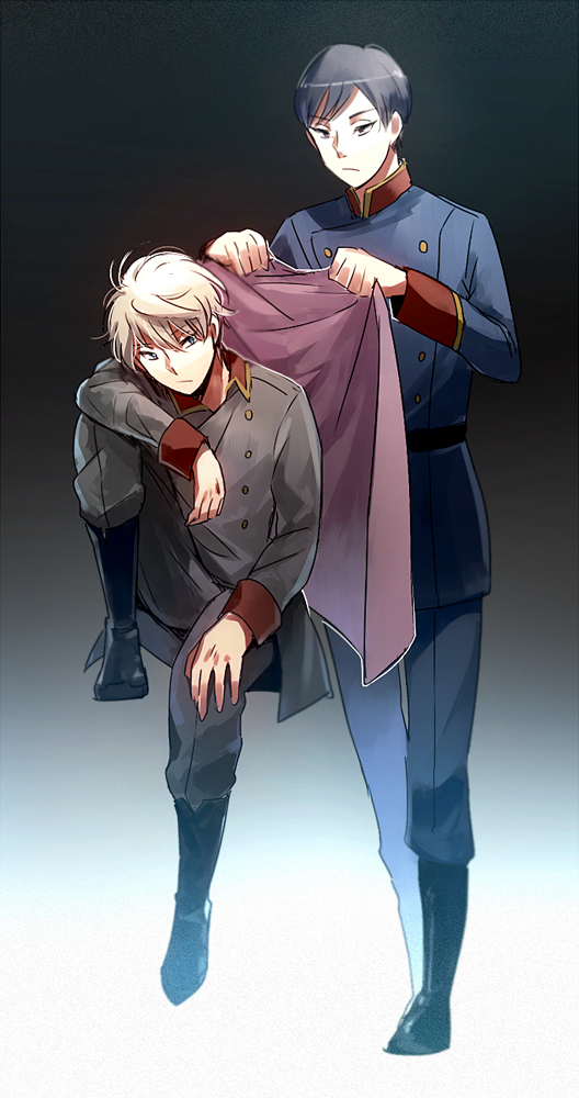 slaine troyard and harklight (aldnoah.zero) drawn by aki_(neyuki41028)