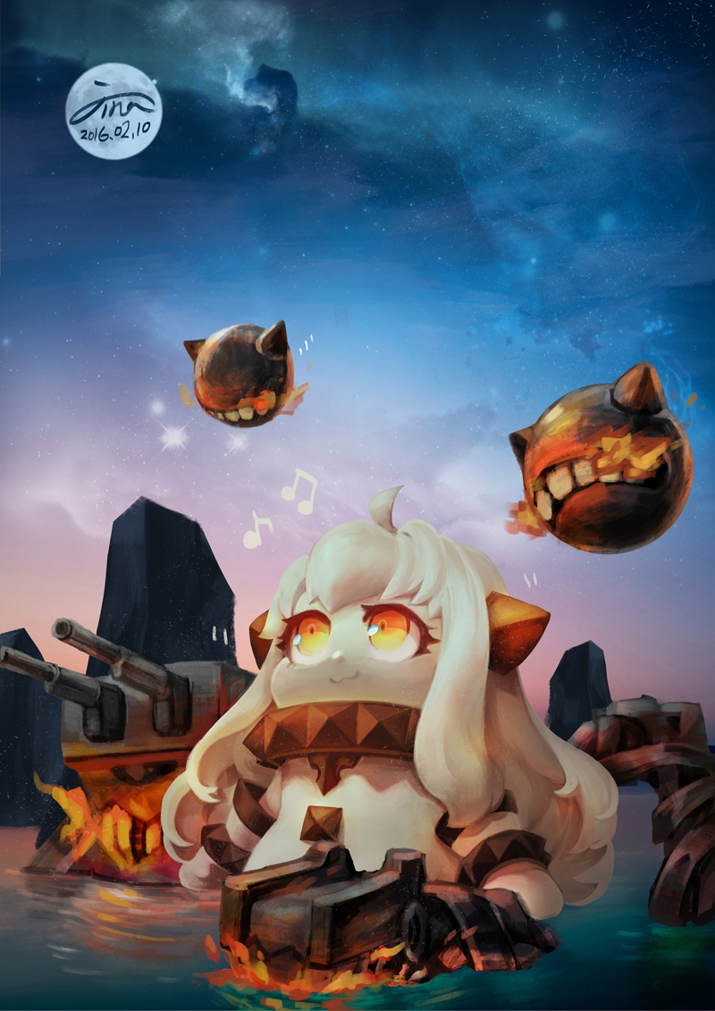 northern ocean princess and floating fortress (kantai collection) drawn by tina_hung