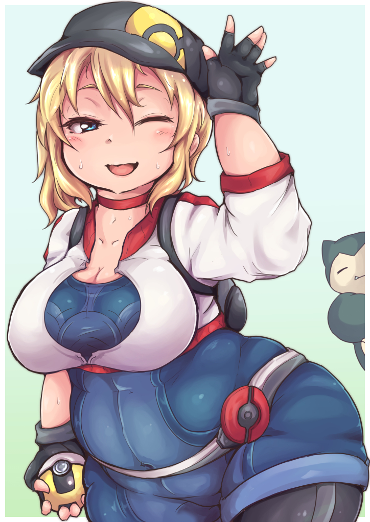 snorlax and female protagonist (pokemon and 1 more) drawn by heo_(tkgm)